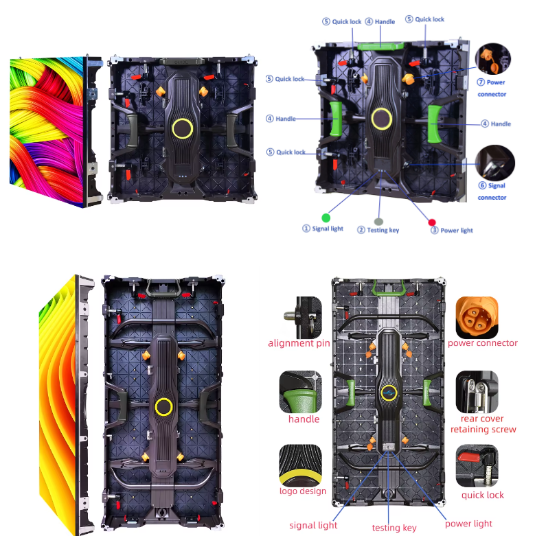 Guide Visual High Stability P2.6 Indoor Rental LED Display for Concerts, Dual Power Backup 7680Hz CE